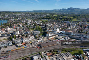 Rapperswil Bahnhof Luftbild