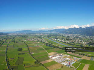 Rheintal Luftaufnahme Luftbild