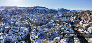 Panorama St. Gallen im Winter Luftbild