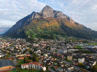 Sargans Luftaufnahme Stadtzentrum Luftbild