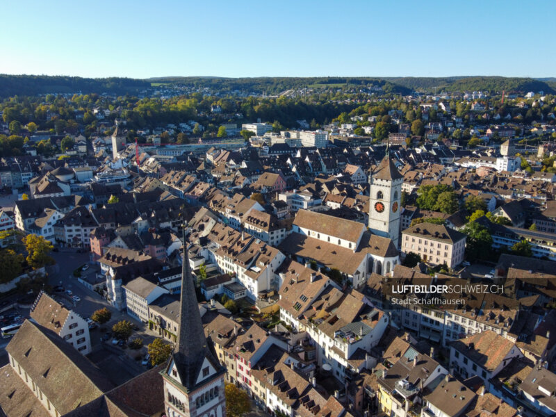 Schaffhausen Luftbild Altstadt