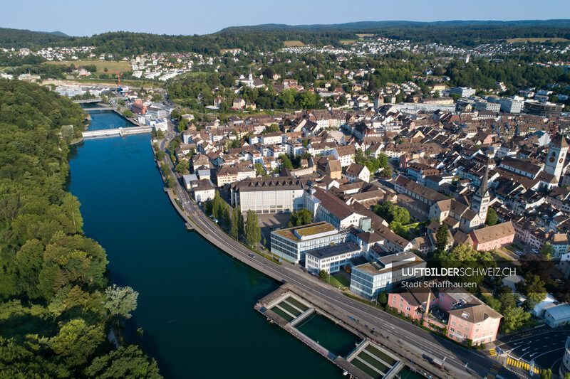 Schaffhausen am Rhein Luftbild