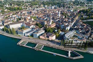 Schaffhausen Rheinuferstrasse Luftbild