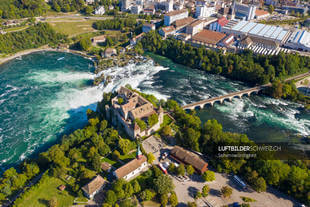 Schloss Laufen am Rheinfall Luftbild