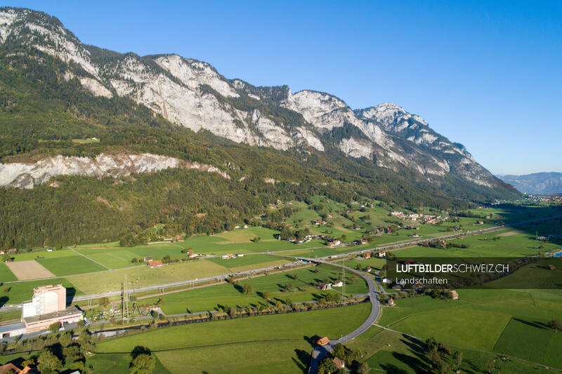 Seeztal bei Flums Luftbild