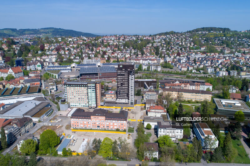 St. Gallen Gebiet Kantonsspital Luftbild