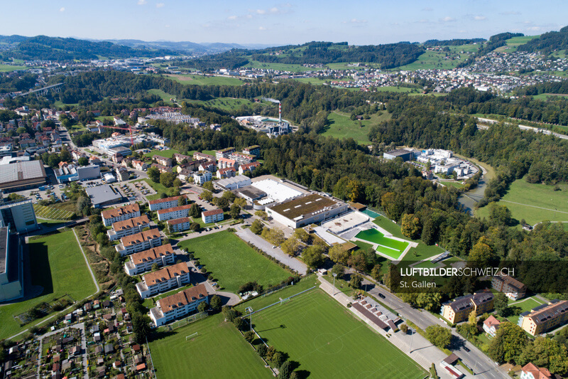 St. Gallen Kreis West Lerchenfeld Luftbild