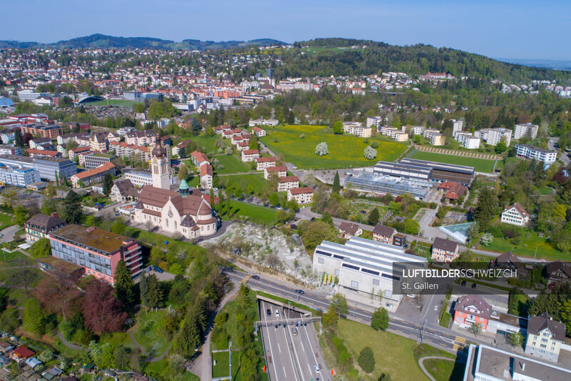 Stephanshorn-Tunnel St. Gallen Luftbild