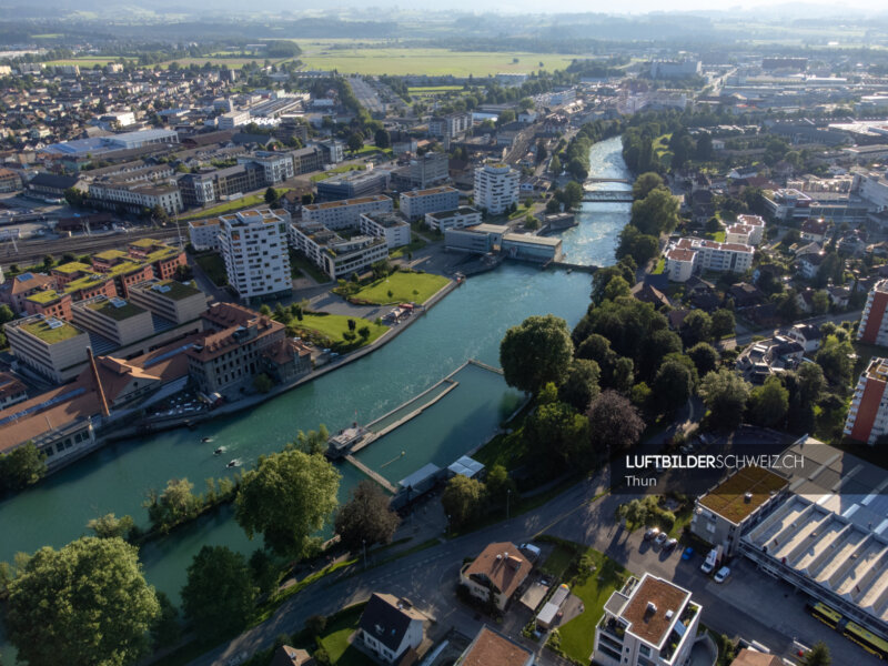 Thun Luftaufnahme Schwäbisbad Luftbild