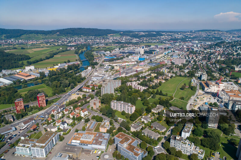 Urdorf Luftbild Richtung Schlieren