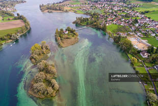 Inselgruppe Werd im Bodensee Luftbild