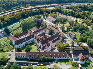 Wettingen (AG) Luftbild Kloster