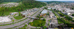 Winterthur Töss Panorama Luftbild