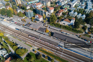 Wohlen Bahnhof Luftbild