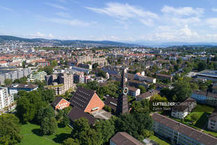Luftaufnahme Zürich Thomaskirche Luftbild