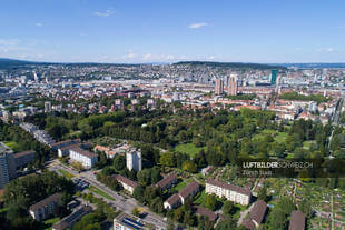 Zürich Sihlfeld Friedhof Luftbild