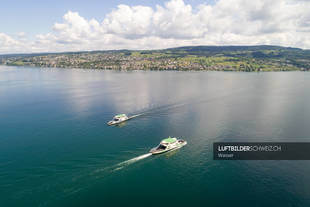 Horgen / Meilen Autofähre Zürichsee Luftbild