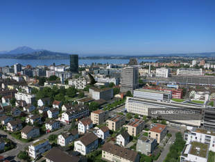 Zug Stadtzentrum Luftaufnahme Luftbild